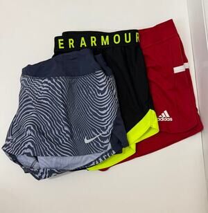 Nike Under Armour Adidas Athletic Shorts Bundle Womens XL Set of 3